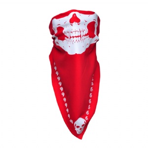 Skull - Red - Çift Taraflı